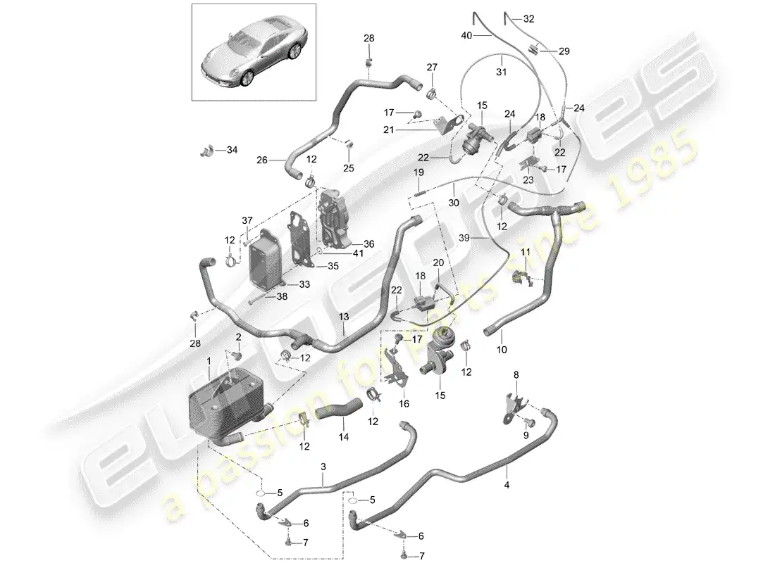 porsche 2012 (991-1) - pdk - diagrama de piezas