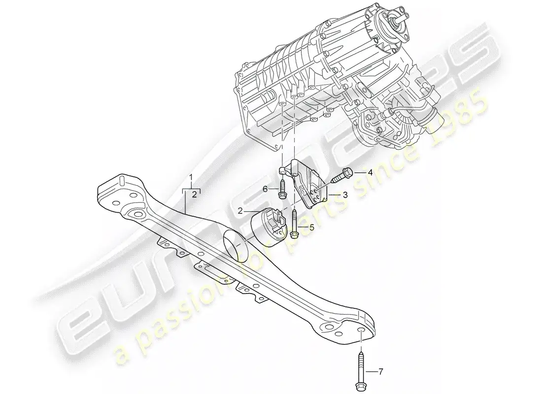 porsche 2007 (cayenne e1 9pa) caja de transferencia diagrama de piezas