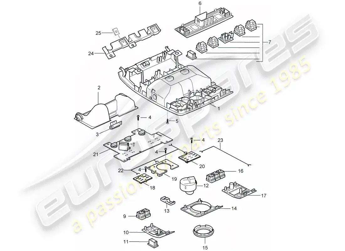 porsche 2007 (cayenne e1 9pa) soporte diagrama de piezas