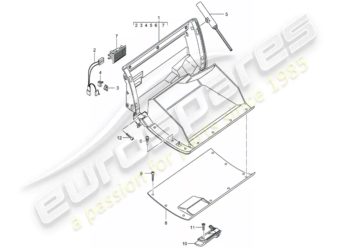 porsche 2004 (996 gt3) guantera - d - mj 2002>> diagrama de piezas