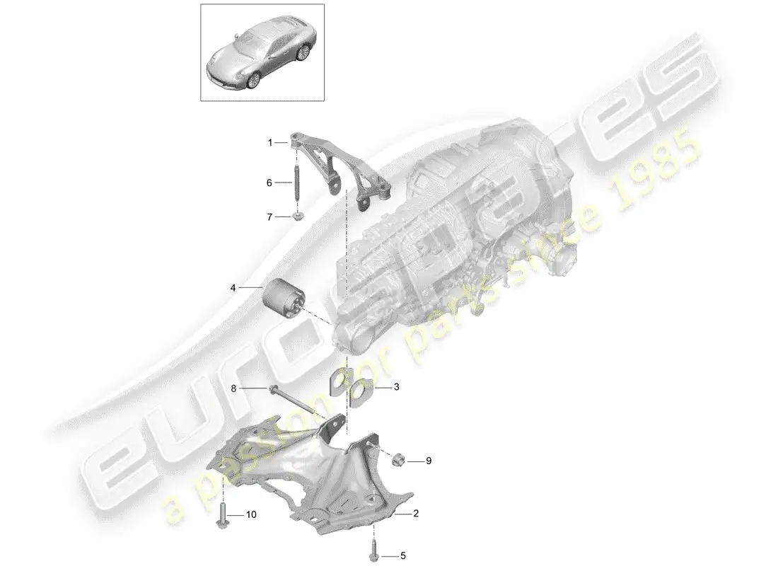 porsche 2017 (991-2) submarco diagrama de piezas