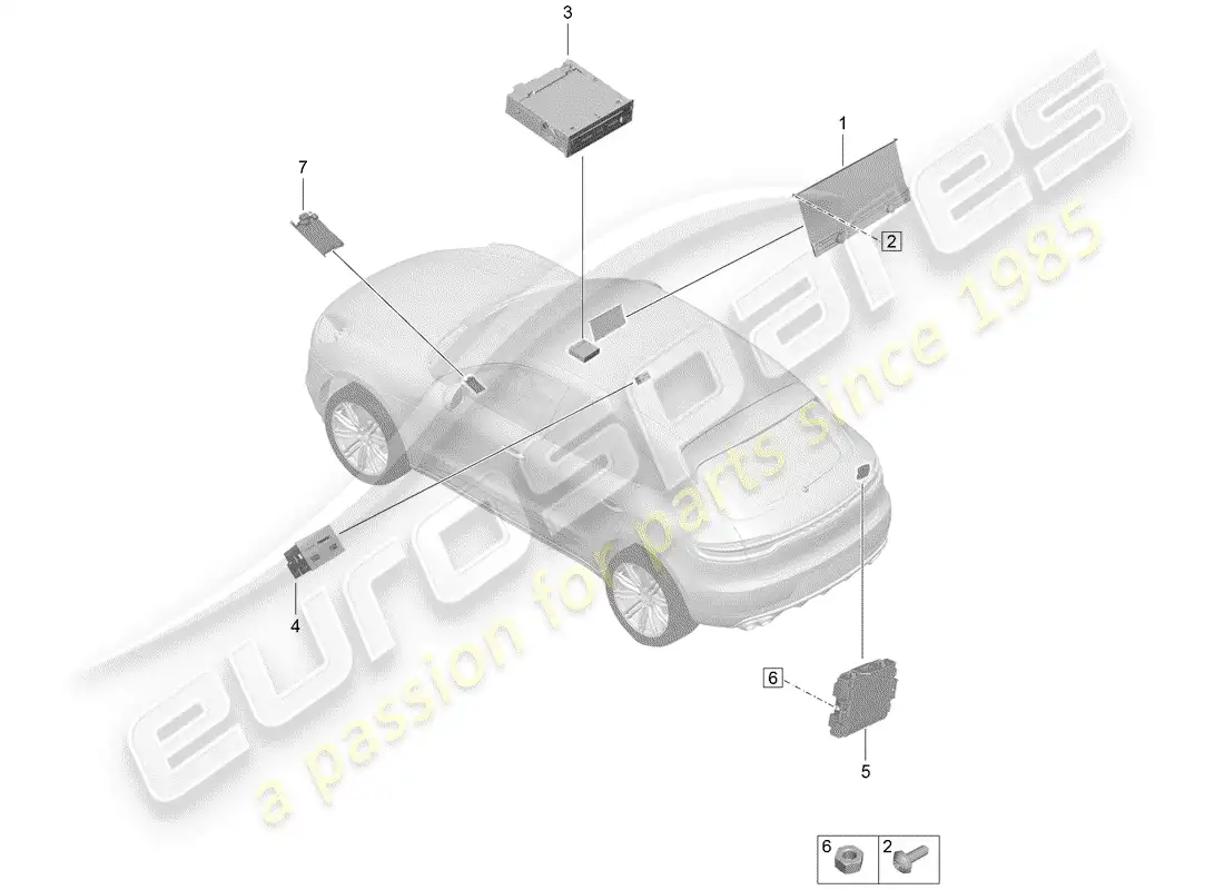 porsche 2019 (macan) mostrar diagrama de piezas