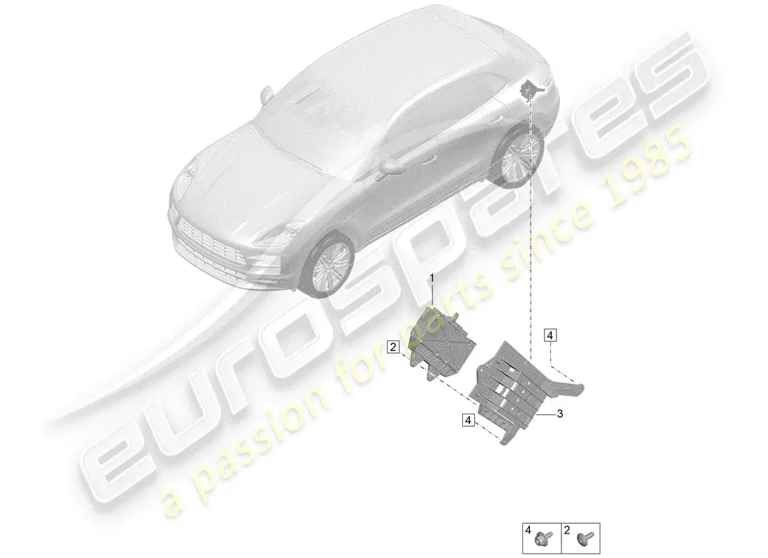 porsche 2019 (macan) amplificador para sistema de sonido diagrama de piezas