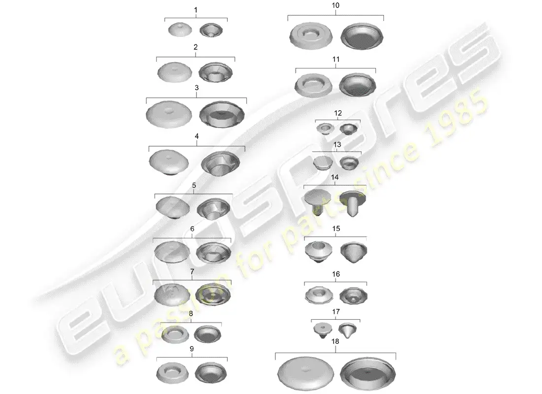 porsche 2016 (991-1 turbo) enchufar diagrama de piezas