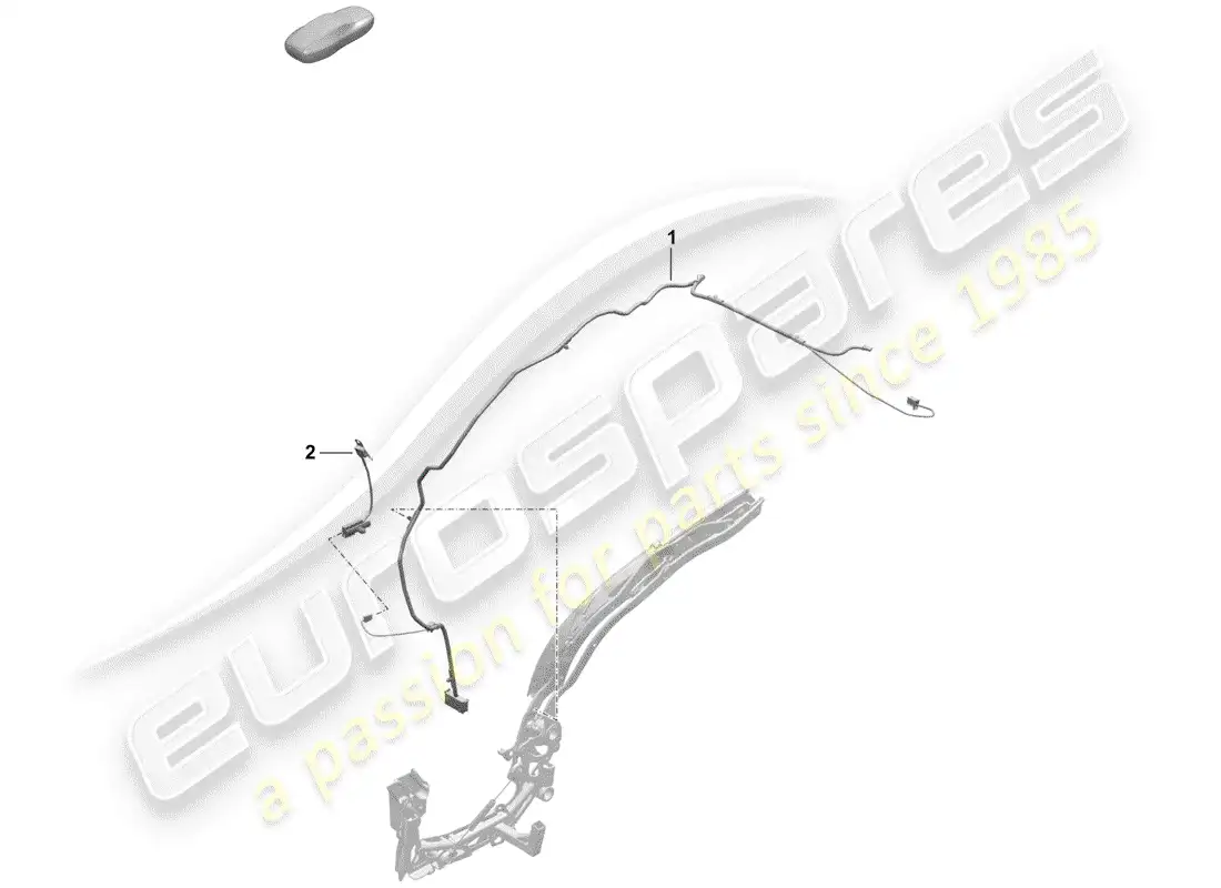 porsche 2019 (718 boxster spyder) top convertible diagrama de piezas