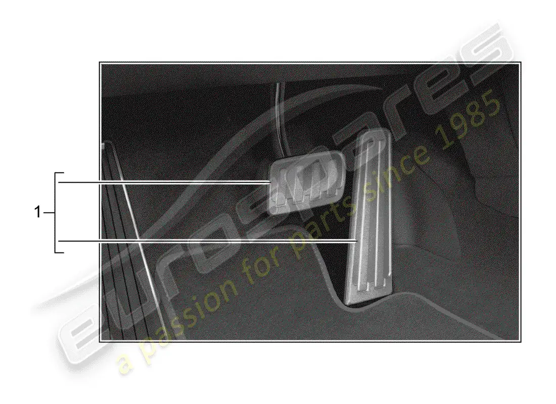 porsche 2012 (tequipment) tapa de pedal diagrama de piezas