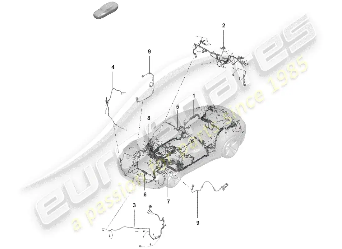 porsche 2020 (992-1) aprovechar diagrama de piezas
