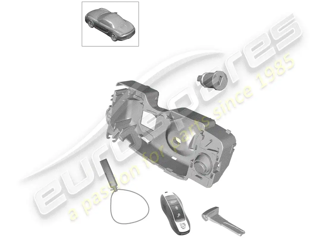 porsche 2015 (981 boxster) juego de reparación diagrama de piezas