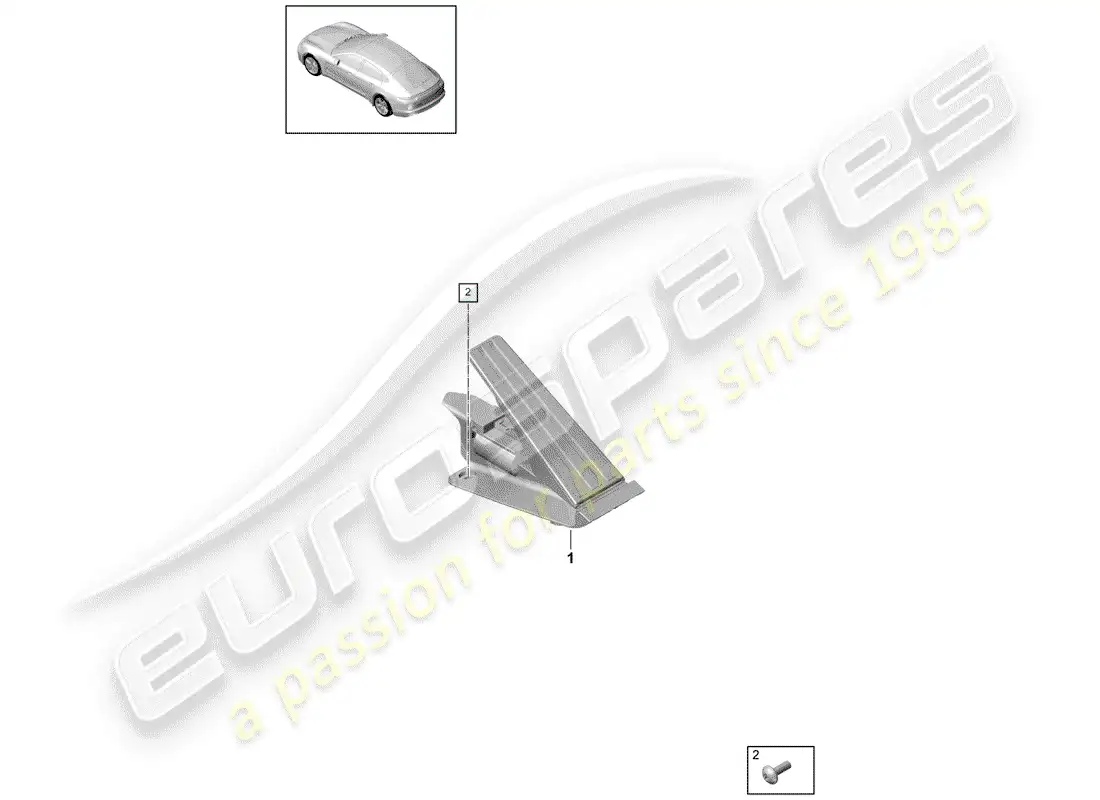porsche 2019 (panamera 971-1) brake and acc. pedal assembly diagrama de piezas