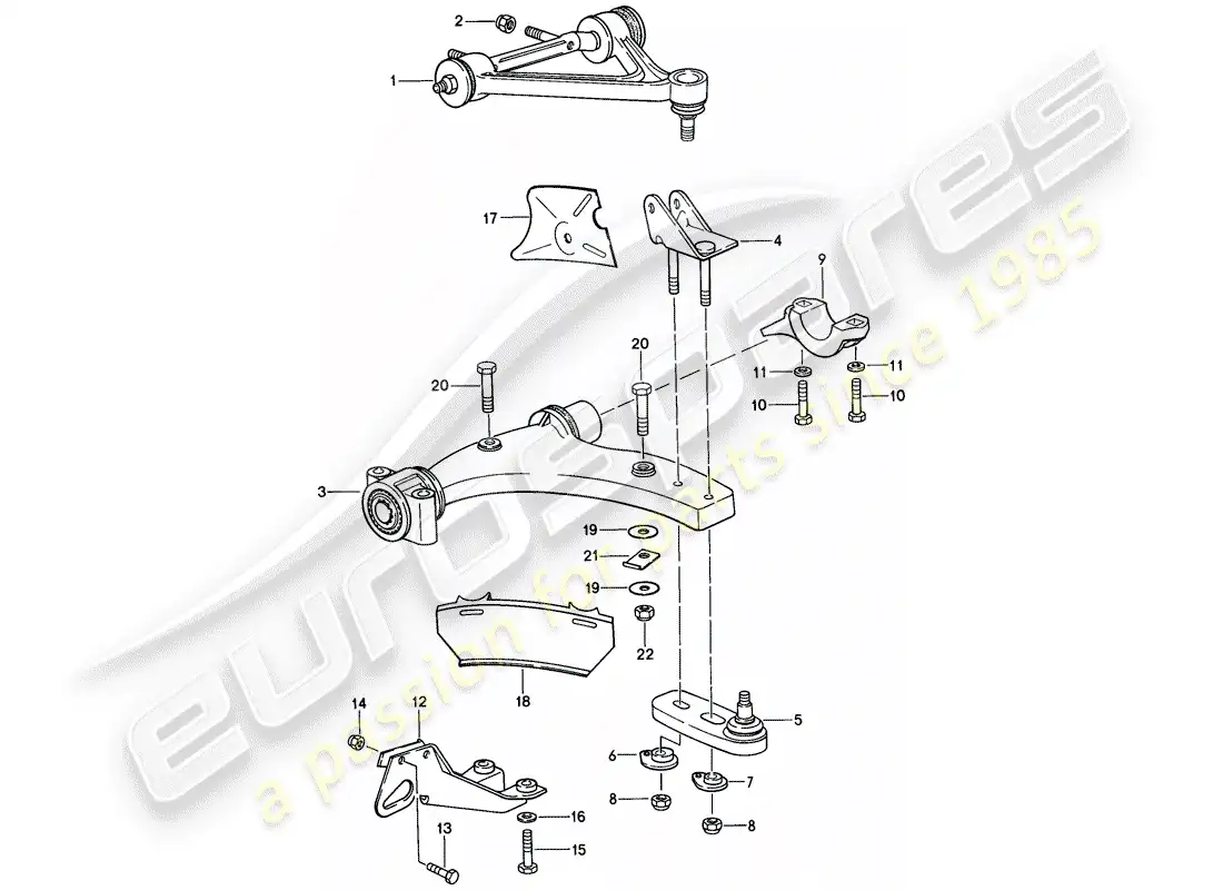 porsche 1986 (928) brazo estabilizador de pista - f >> 92-gs860 999 - ver información técnica - 4-nr.1 - d >> - mj 1985 diagrama de piezas