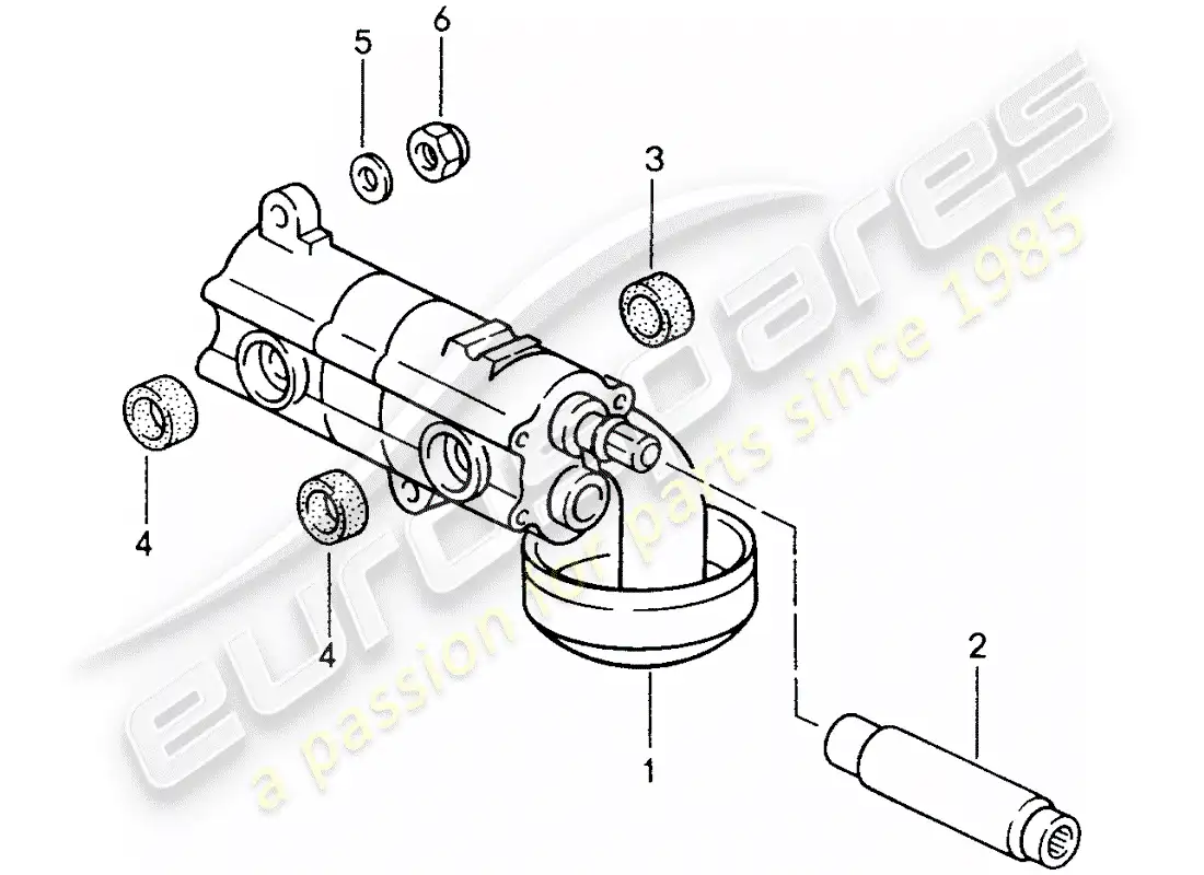 porsche 1994 (993) bomba de aceite diagrama de piezas