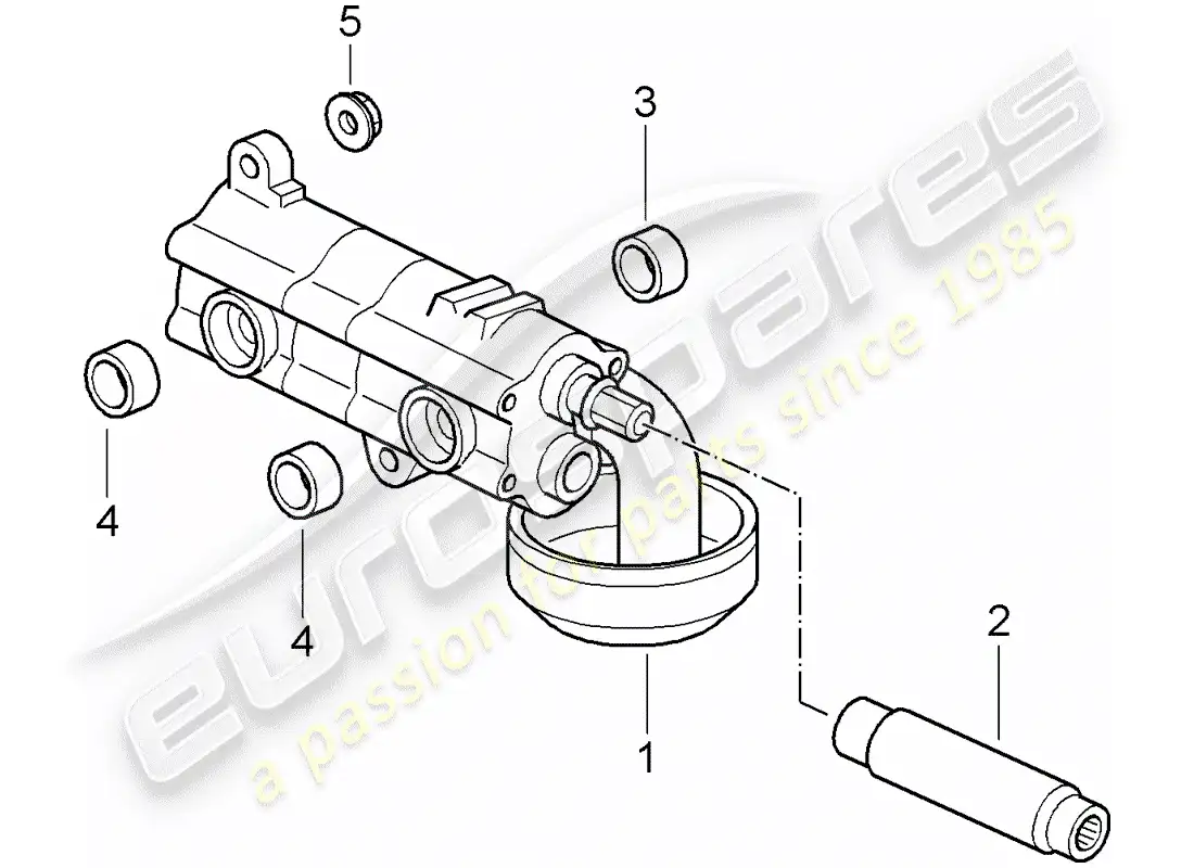 porsche 2008 (997-1 turbo / gt2) diagrama de piezas de la bomba de aceite