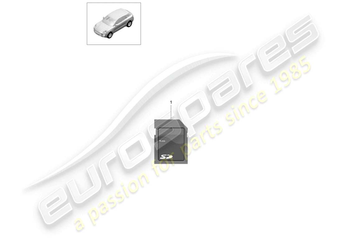 porsche 2021 (panamera 971-1) tarjeta sd software sistema de navegación diagrama de piezas