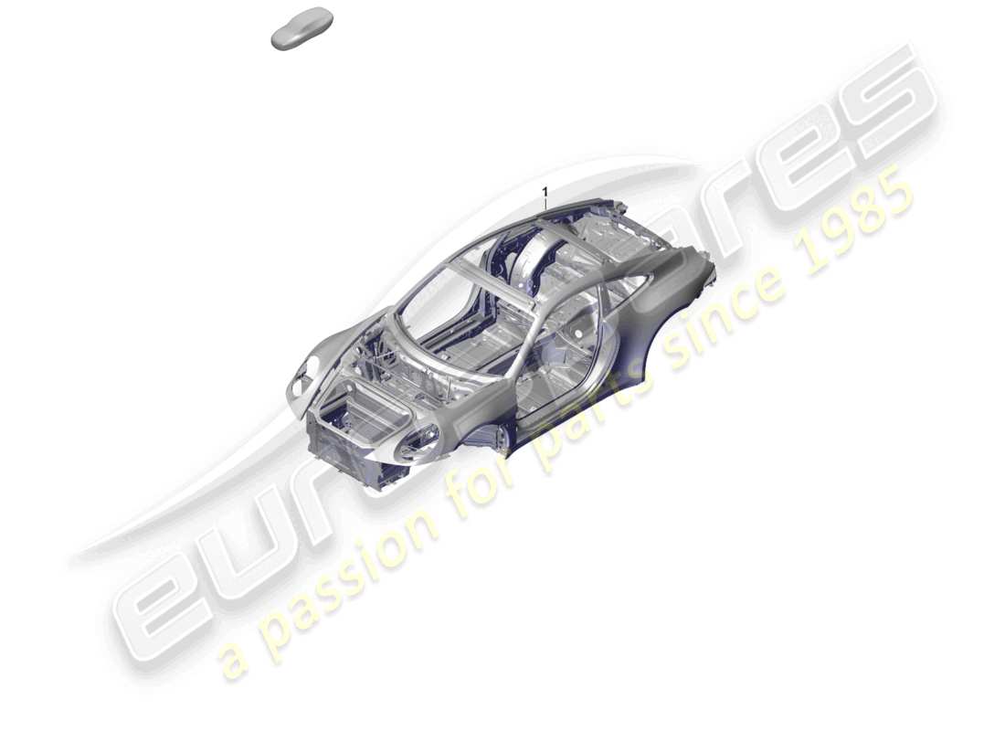 porsche 2021 (992-1 gt3/rs/st) diagrama de piezas de la carrocería del coche
