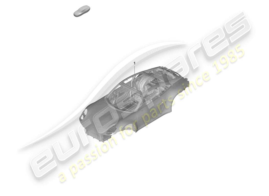 porsche 2021 (992-1 gt3/rs/st) diagrama de piezas de la carrocería del coche