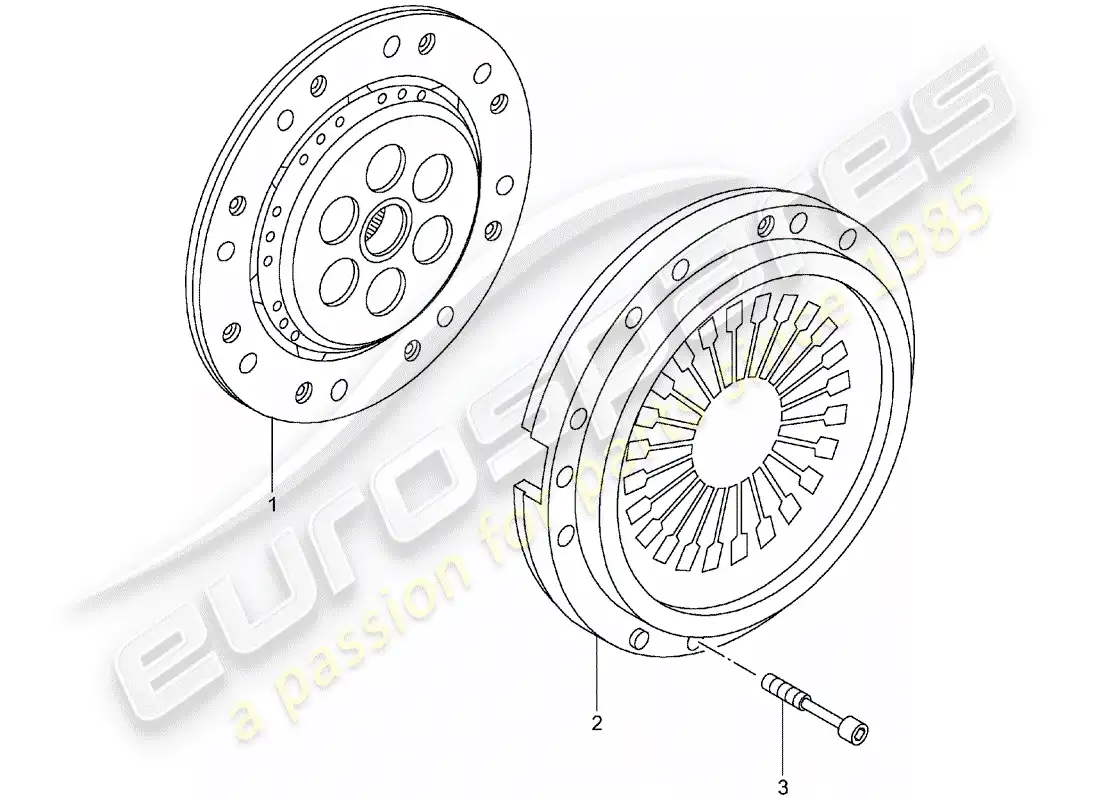 porsche 2002 (996 turbo / gt2) embrague diagrama de piezas