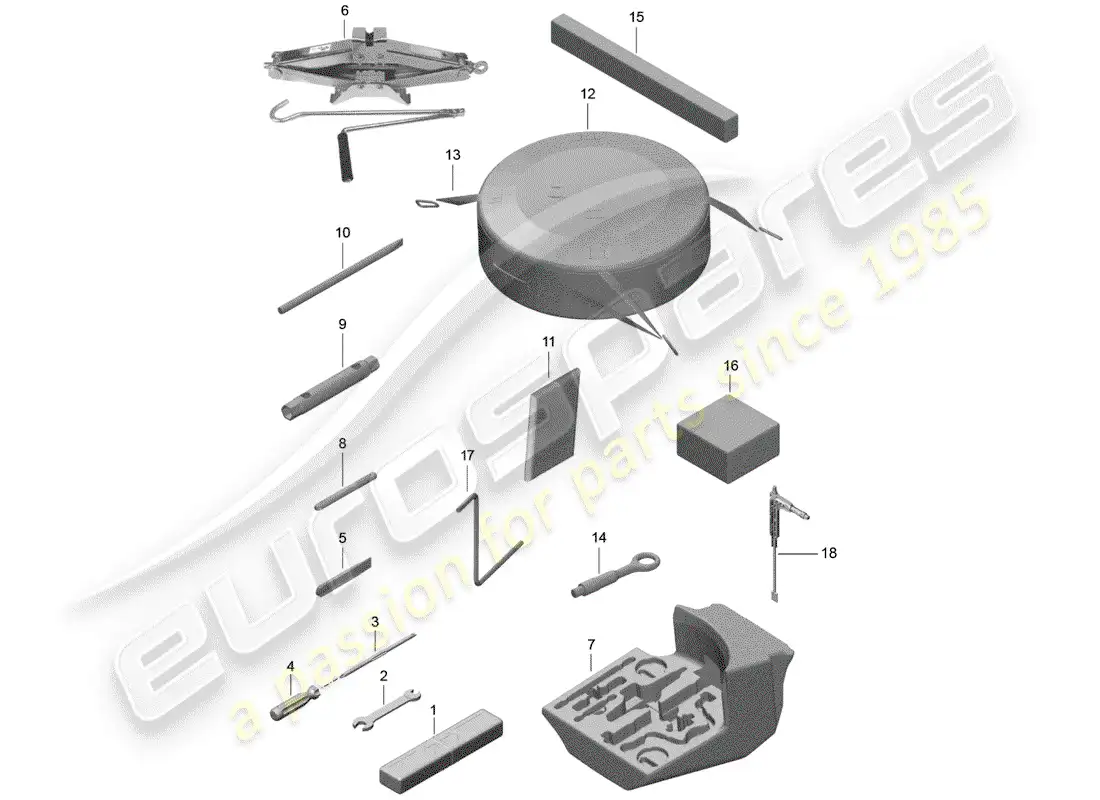 porsche 2020 (991-2) herramienta diagrama de piezas