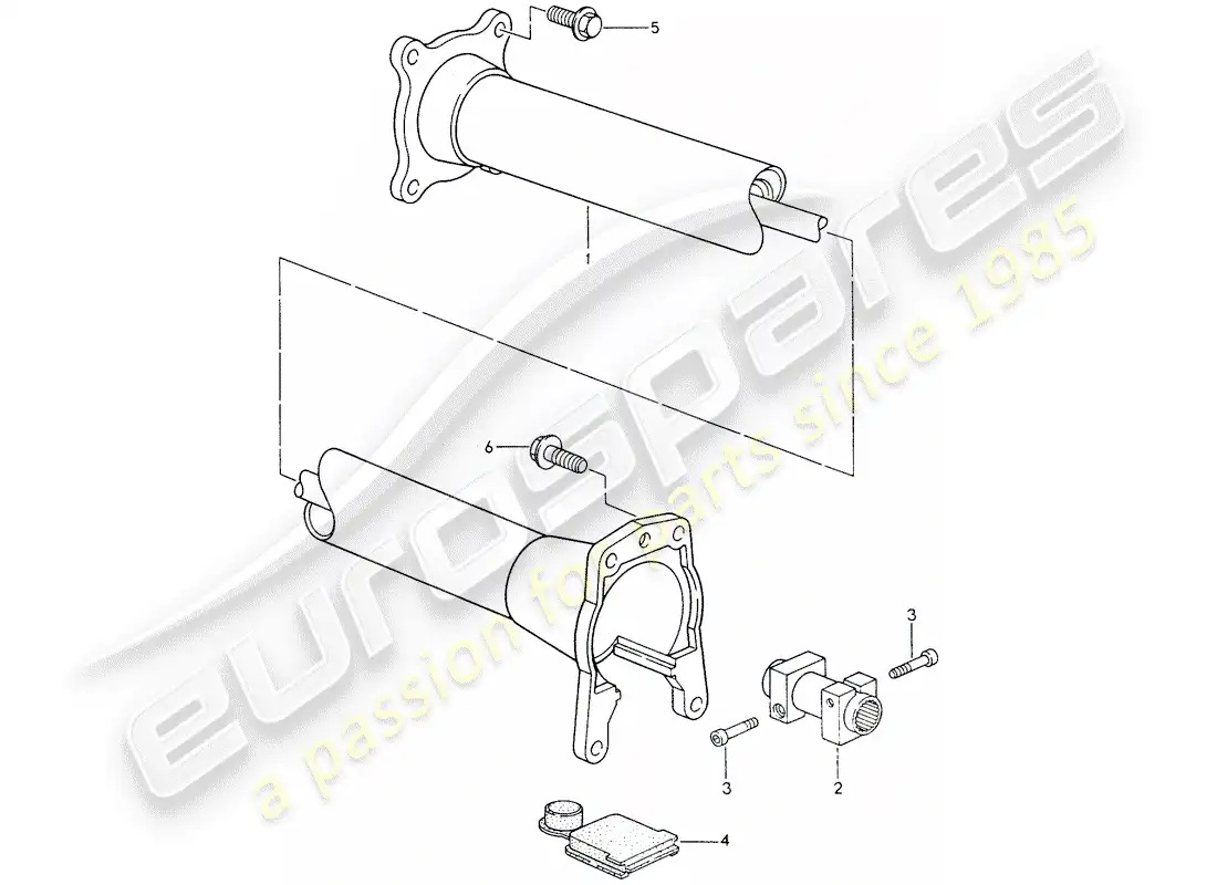 porsche 1998 (993) tubo central - - d - mj 1995>> diagrama de piezas