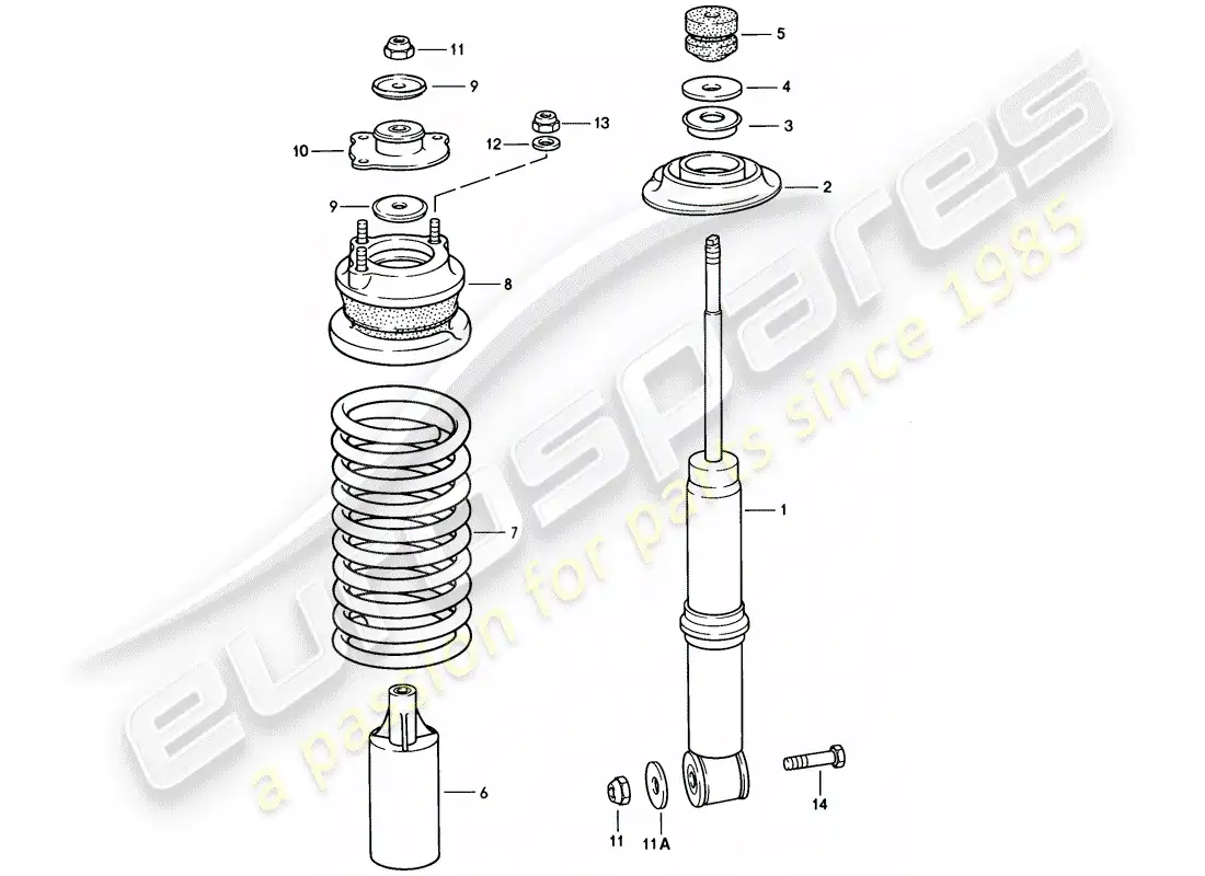 porsche 1985 (928) suspensión - eje delantero - f >> 92-es840 218 - f >> 92-es849 566 diagrama de piezas