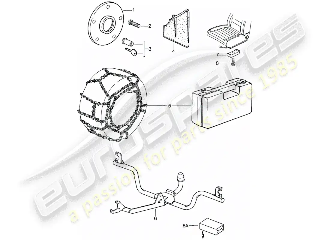 porsche 1979 (928) accesorios diagrama de piezas