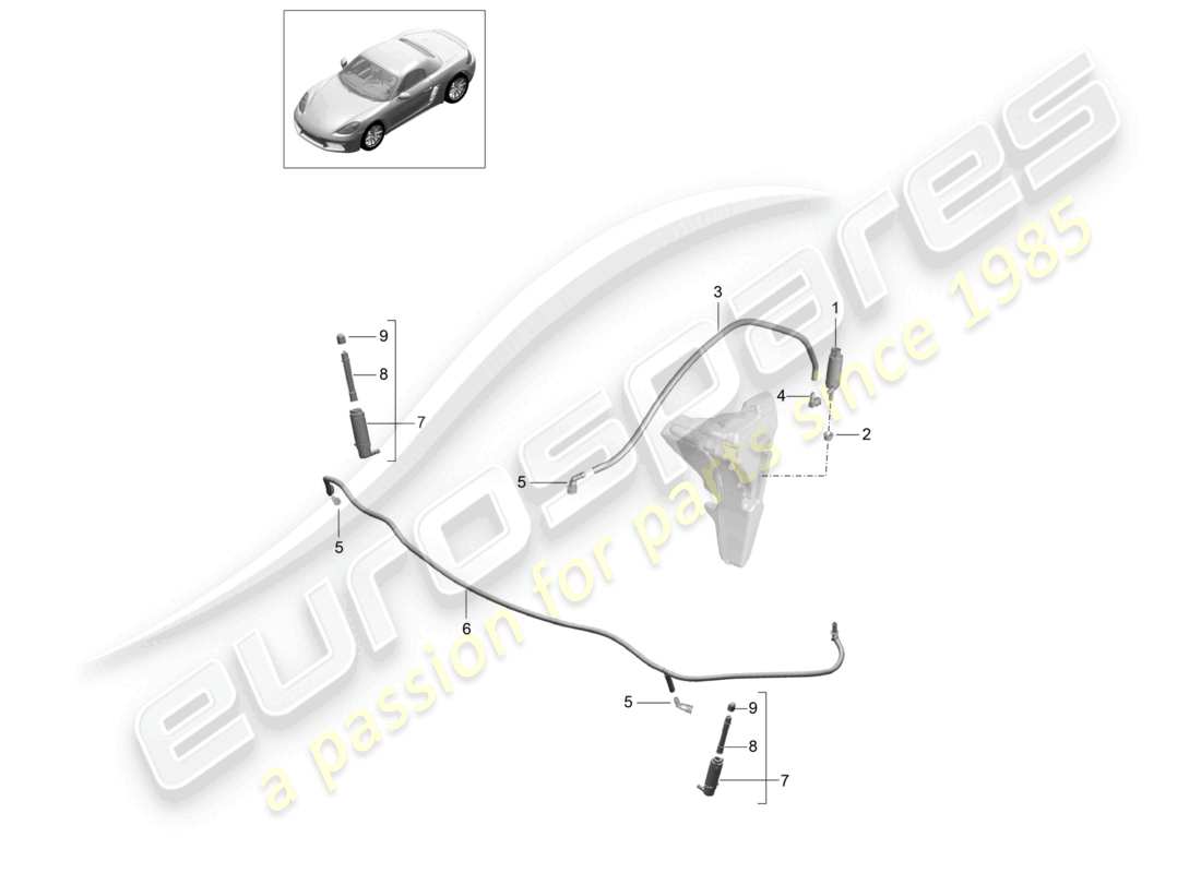 porsche 2022 (718 boxster) diagrama de piezas del sistema arandela