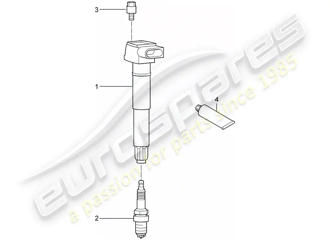 porsche 2012 (panamera 970) sistema de encendido diagrama de piezas