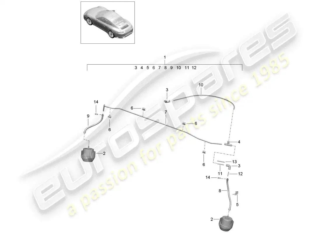 diagrama de pieza que contiene el número de pieza 9p1251838a