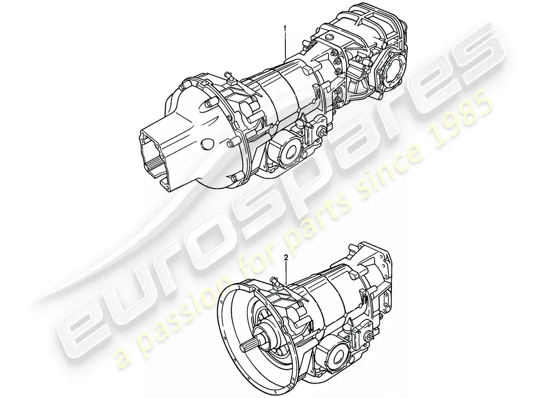 porsche 1982 (928) transmisión de reemplazo - transmisión automática diagrama de piezas
