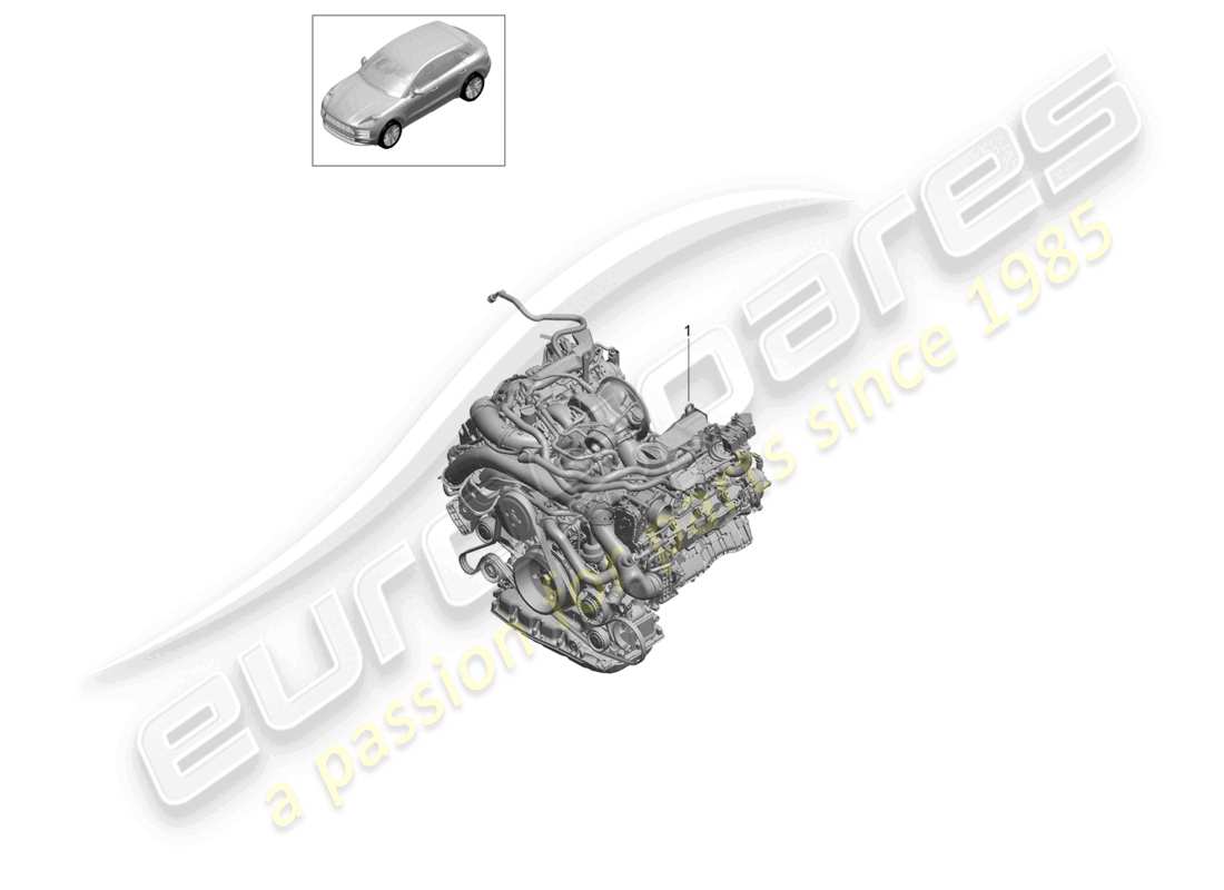 porsche 2021 (macan) diagrama de piezas del motor de reemplazo (completo)