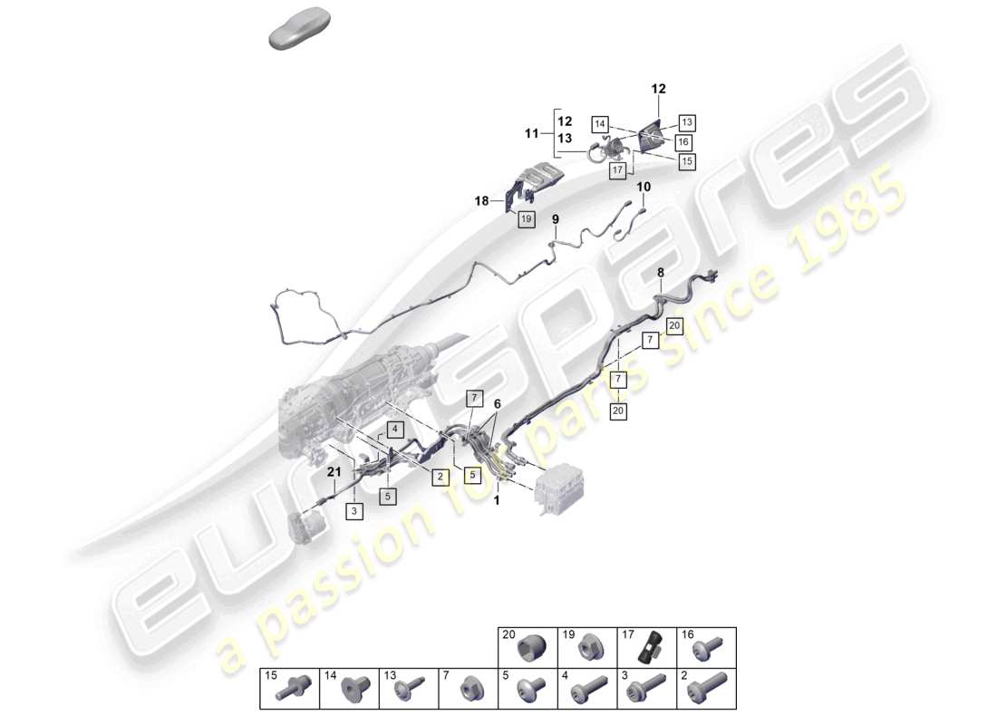 porsche 2024 (cayenne e3 pa) diagrama de piezas de los mazos de cables para vehículos con propulsión híbrida