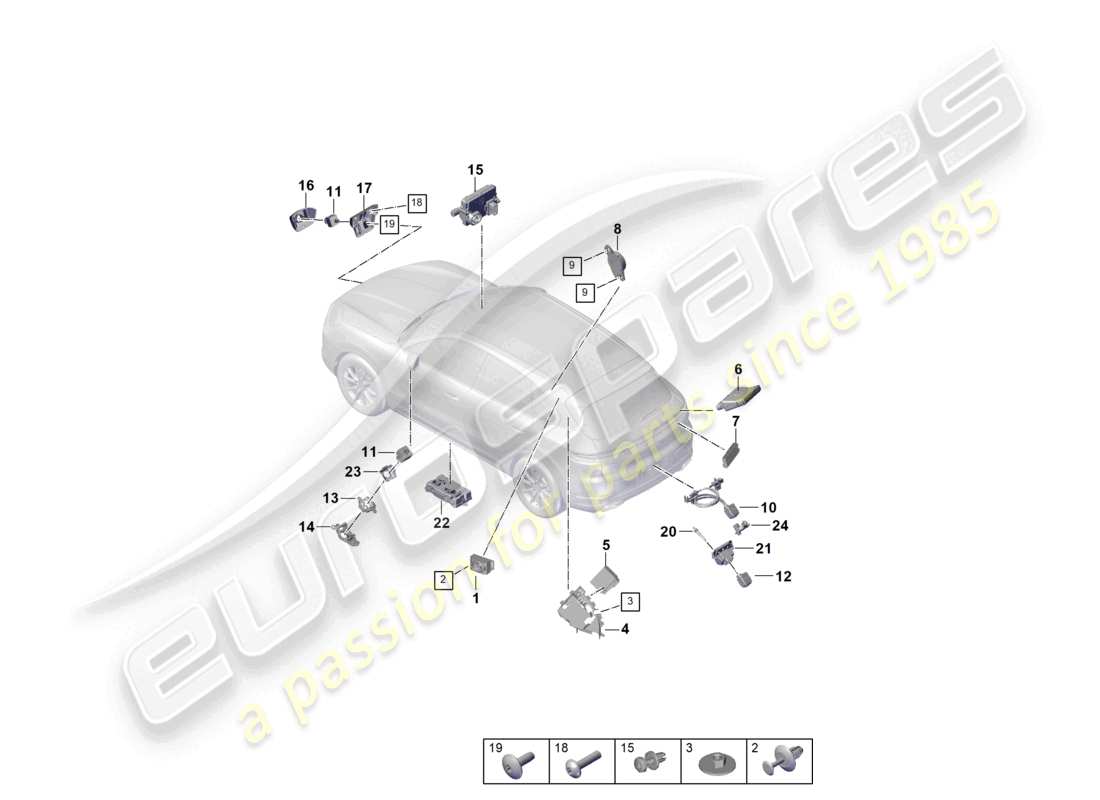 diagrama de pieza que contiene el número de pieza 9y3827709