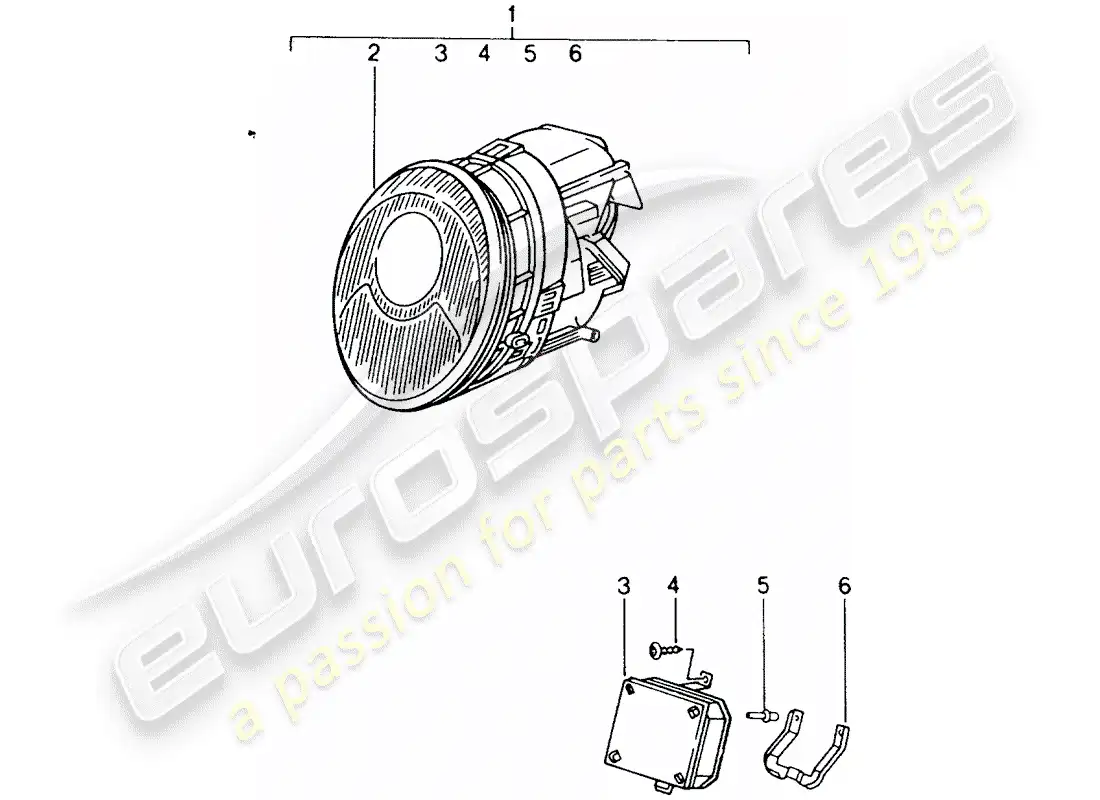 porsche 2004 (tequipment) lámpara de cabeza diagrama de piezas