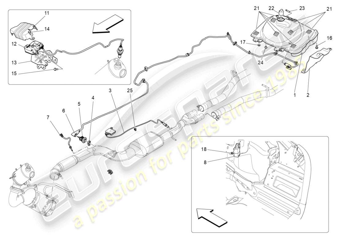 maserati levante (2018) sistema adblue diagrama de piezas