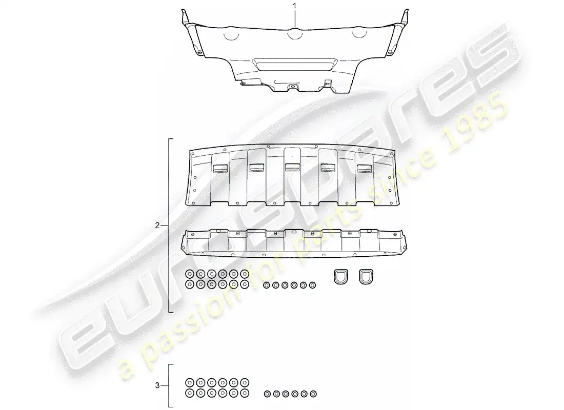 porsche 2004 (tequipment cayenne) protección de bajos diagrama de piezas