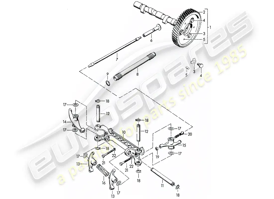porsche 1951 (356/356a) árbol de levas - m 22 001 >> - m 50 101 >> - m 33 901 >> - m 41 001 >> - m { 10} 001 >> - m 80 001 >> diagrama de piezas