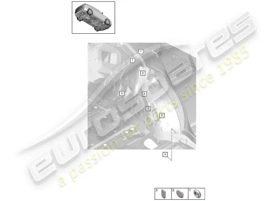 porsche 2019 (cayenne e3 9ya/9yb) enchufar diagrama de piezas