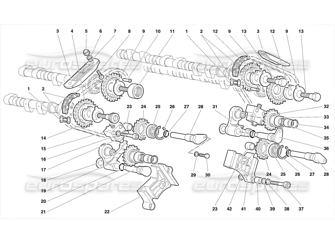 lamborghini diablo se30 (1995) sistema de cronometraje diagrama de piezas