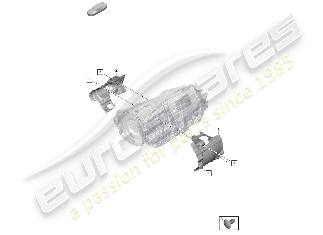 porsche 2025 (panamera 976) diagrama de piezas de accesorios de caja de cambios de doble embrague 8-speed