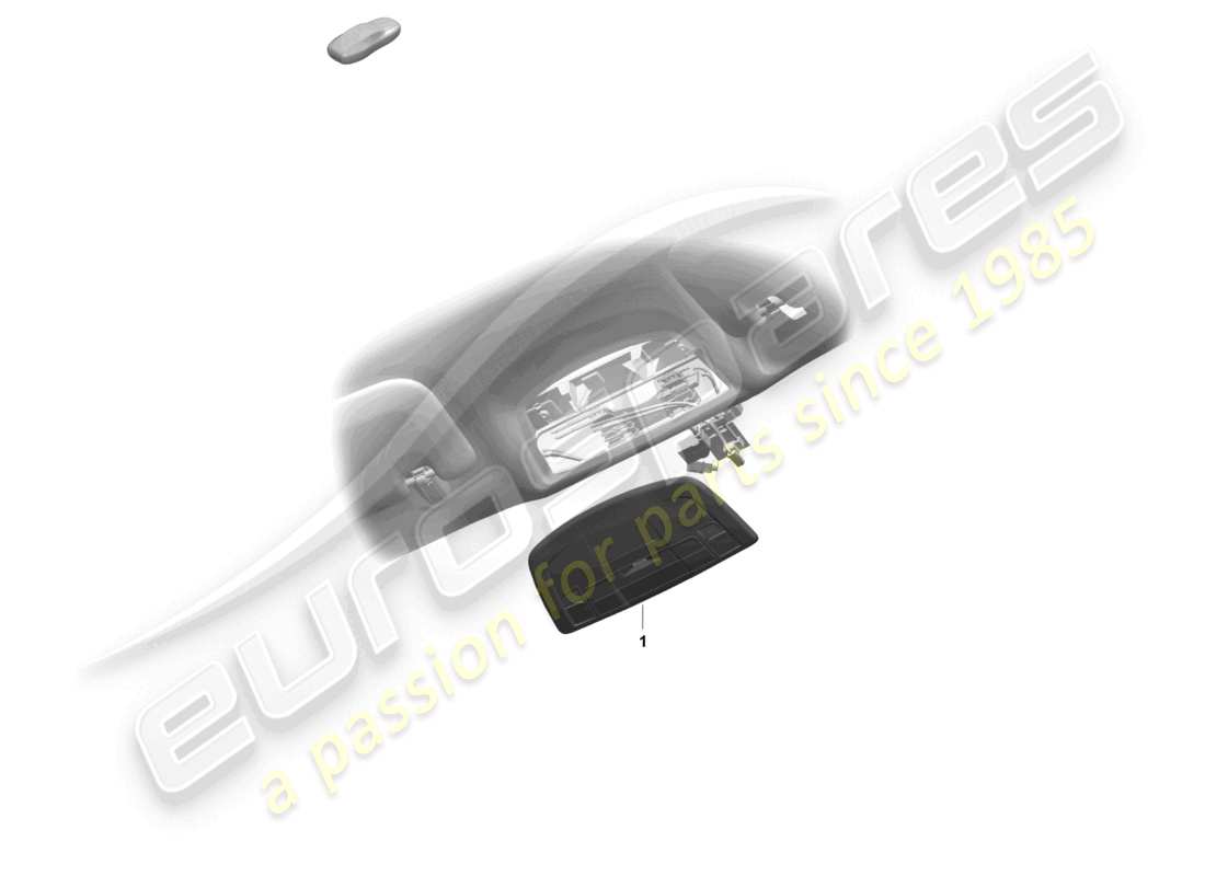 porsche 2021 (718 cayman gt4) diagrama de piezas del techo de la consola