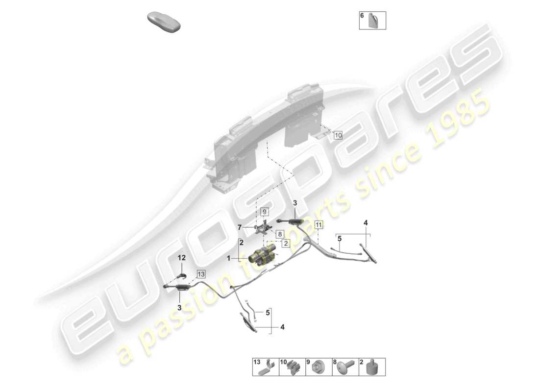 porsche 2026 (992-2 turbo / s) unidad de accionamiento sistema hidráulico para el accionamiento del techo convertible diagrama de piezas