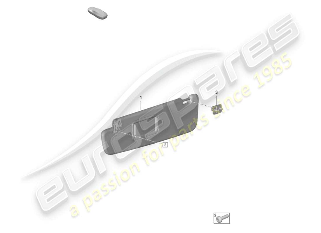 porsche 2021 (taycan 9j1-1) sun vizors diagrama de piezas
