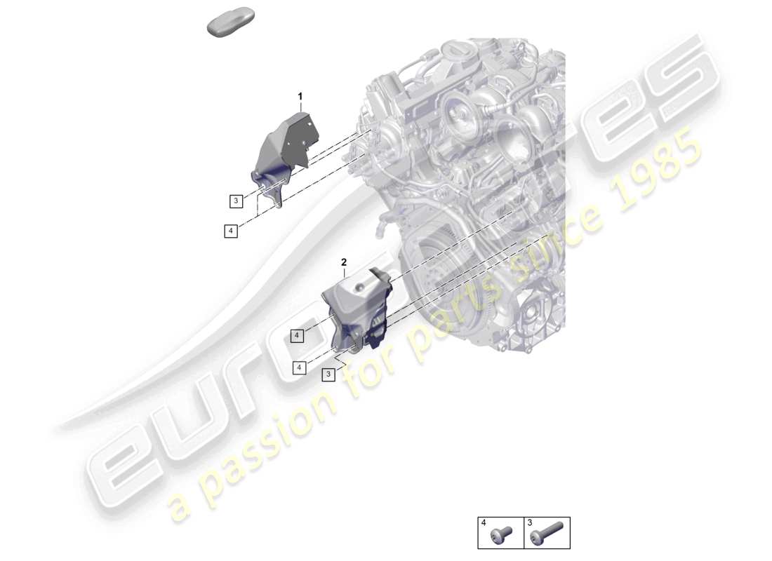 porsche 2026 (panamera 976) diagrama de piezas de la cubierta del sistema de combustible