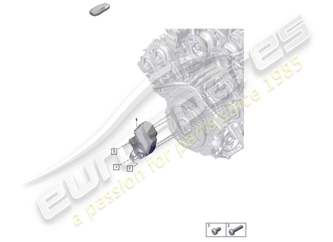 porsche 2025 (panamera 976) diagrama de piezas de la cubierta del sistema de combustible