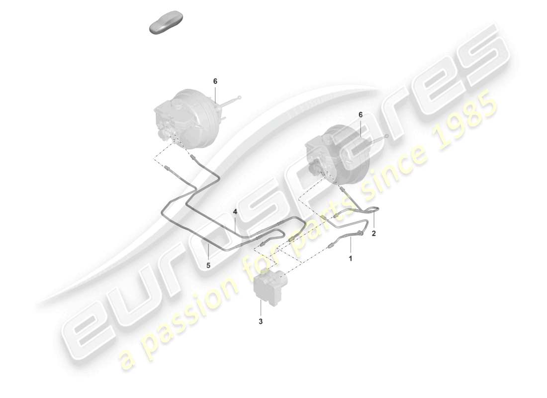 porsche 2021 (992-1 gt3/rs/st) diagrama de piezas del tubo de freno de la unidad hidráulica al tanque de expansión del refrigerante