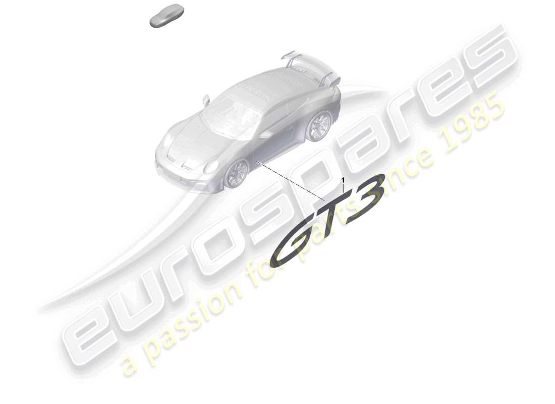 porsche 2025 (992-2 gt3) diagrama de piezas de la película decorativa gt3