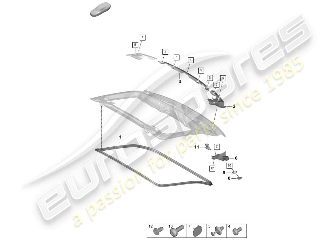 diagrama de pieza que contiene el número de pieza n 10732001