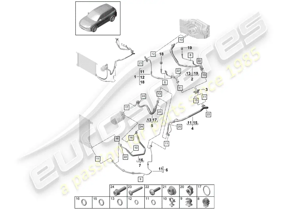 diagrama de pieza que contiene el número de pieza 9y0816721f