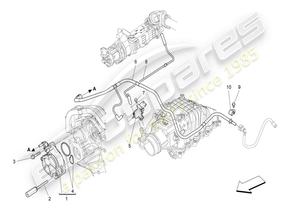 maserati ghibli (2019) sistema de aire adicional diagrama de piezas