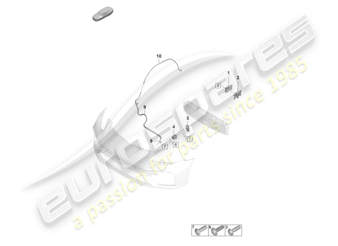 porsche 2023 (panamera 971-2) piezas individuales para vehículos con sistema de visión nocturna diagrama de piezas