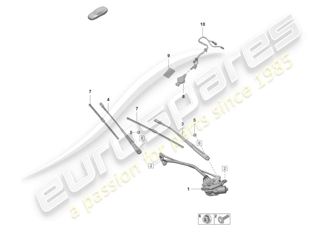 porsche 2024 (panamera 971-2) sistema limpiaparabrisas, compl. diagrama de piezas del sensor de lluvia